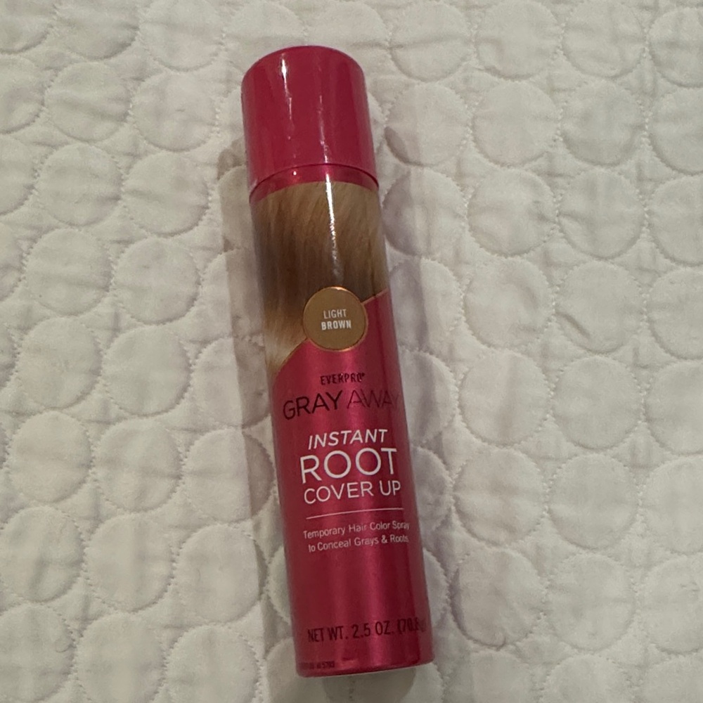 Instant Root Cover Up Spray - Light Brown shade temporary hair color for grays